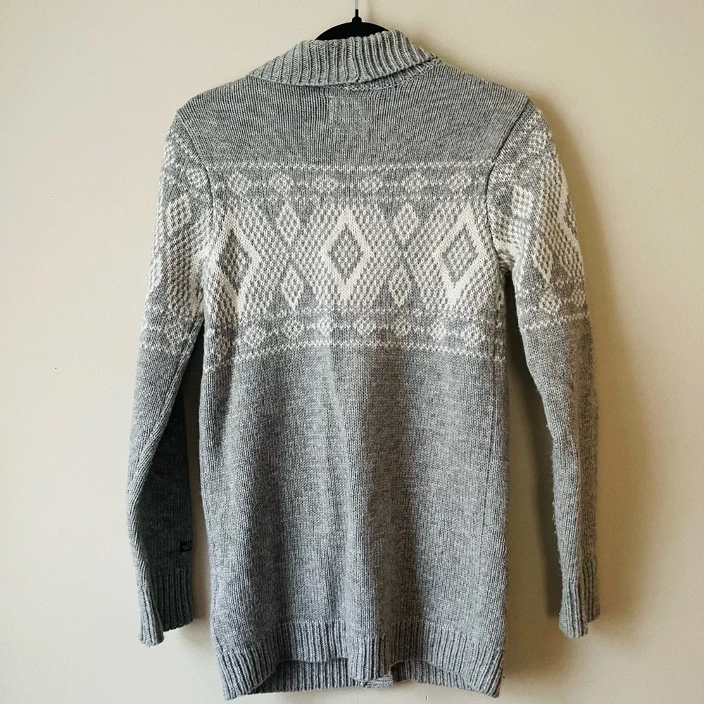 Women's The‎ North Face Wool Blend Front Button Sweater Jacquardigan Cardigan